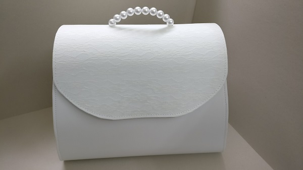 Βαπτιστική Τσάντα - ΣΤ150228 λευκό δαντέλα